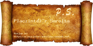 Placzintár Sarolta névjegykártya